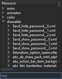 Resource Tree Filter